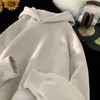 Sudadera de Ante Pesado para Hombre, Marca de Moda Otoño e Invierno, Chaqueta con Capucha Holgada Estilo Americano Moderna para Hombre