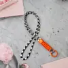 Lanyard Tejido Creativo Corto para Teléfono, Llavero Antiperdida, Correa para el Cuello, Estilo Cruzado