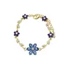 Pulsera de Flor de Gema Dulce Libélula Lolita, Pulsera de Circonita de Lujo Ligero de Gama Alta, Joyería Galvanizada en Oro Real de 18K
