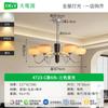 Lámpara de Araña para Sala de Estar Grand View Garden Estilo Retro Francés Nanyang Nuevo Casual Madera Maciza Hall Lámparas Zhongshan 194L