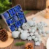 Caja de Regalo Navideña con 35 Piezas, Set para Armar, Bola Especial con Flockado, Bola para Colgar en el Árbol de Navidad, Decoración Colgante, Bola de Terciopelo Navideña