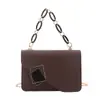 Bolsa Quadrada Pequena Feminina Monocromática Tendência 2026 Bolsa Transversal Fashion Street Style com Corrente, Bolsa Feminina Única e Bonita