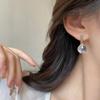 Pendientes de bola transparente blanca natural para mujer, de verano, elegantes, ligeros, de lujo, de alta calidad y combinables.