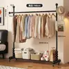 Cabideiro de chão resistente para uso doméstico no quarto, cabideiro interno móvel, varal simples, cabideiro de dormitório