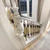 Escalera aleación de aluminio Barandilla de jade estilo chino nuevo Columna pasamanos valla de cristal Fabricante de vallas para casa autoconstruida Villa