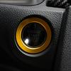 Adecuado para la modificación interior del Civic de décima generación, perilla de aire acondicionado, anillo decorativo de aleación de aluminio, anillo de inicio con un botón, decoración interior del coche
