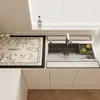 Grifo de Cocina Almohadilla Drenante para Encimera de Barro Diatomeas Borde Largo Estrecho Lavabo Almohadilla Absorbente Tira Retenedora de Agua Almohadilla Antisalpicaduras