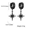 Pendientes transfronterizos europeos y americanos personalizados, retro, sencillos, de acero inoxidable 304, con forma de estrella de seis puntas, hebilla ancha para las orejas, joyería para todas las ocasiones.
