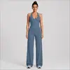 Conjunto de Chaleco de Yoga Cruzado con Cuello Halter y Escote en V con Copas Extraíbles, Chaleco Deportivo con Hermoso Diseño en la Espalda, Conjunto de Ropa Casual para Fitness y Yoga