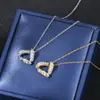 2023 nueva cadena de clavícula elegante de moda diseño de nicho femenino collar geométrico de circón collar exquisito de lujo ligero