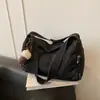 Bolso de Mezclilla Bordado para Mujer Otoño e Invierno 2025 Nuevo Tendencia Estilo Coreano Nicho Casual Ropa de Trabajo Bolso Cruzado de Hombro Versátil