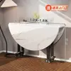Mesa Plegable Redonda para Espacios Pequeños, Mesa Redonda Apilable Multifuncional 70% de Descuento para Sala de Estar, Nueva Mesa de Comedor Plegable Engrosada
