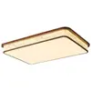 Lámpara de Techo para Sala de Estar Estética Dinastía Song Estilo Mid-Century Retro Color Nogal Estilo Nanyang Tela Rectangular Luz Principal de Hall
