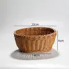 Bandeja de plástico tipo mimbre para snacks y frutas secas, cesta de almacenamiento para escritorio del hogar, cesta creativa para snacks y postres de restaurante, estilo japonés