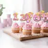 Números Calientes de Venta Transfronteriza 0-9 Adornos para Pastel de Cumpleaños para la Fiesta de Cumpleaños de Niños Decoración de Mesa de Postres