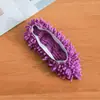 Pantuflas de chenilla para persona perezosa para limpiar el suelo, herramienta de limpieza de baldosas de microfibra, cubierta de zapato desmontable, lavable, reutilizable, silenciosa