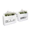 Combinación de Maceteros de Acero Inoxidable para Exteriores para Cafeterías, Hoteles, Portaflores Municipales para Exteriores y Oficinas de Venta de Inmuebles con Canaletas de Hierro para Flores