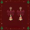 Aretes de Cascabeles Regalo de Navidad para Mujer, Aretes con Dulce Atmósfera Festiva, Clip para Oreja, Accesorios para Oreja