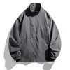 Jaqueta Cardigan Corta-vento Casual com Gola Alta para Esportes ao Ar Livre para Homens, corta-vento fino para primavera e outono, jaqueta impermeável masculina de comércio exterior