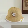 Sombreros de Pescador Coreanos Lindos para Niños al por Mayor, Sombreros de Sol Lindos y Geniales con Cabeza de Oso para Niños, Nuevos Sombreros de Sol de Dibujos Animados para Niños