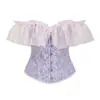 Corsé moldeador de estilo europeo y americano, vestido bustier ajustado para usar sobre la ropa, faja para la cintura con ballenas, corsé de estilo de corte para moldear el cuerpo