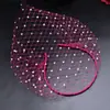 Diadema para el cabello con velo de novia de comercio exterior, tocado, malla de red con incrustaciones de diamantes de imitación, accesorios para fiesta de gala JM06