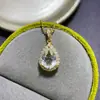Colgante de Plata de Ley S925 con Ágata Natural Incrustada Estilo Gota de Agua Color Dorado Modelado Venta Directa de Fábrica en Europa y América