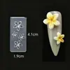 Nuevo Molde de Uñas con Flor de Plumeria Tridimensional de Alta Transparencia Estilo Isla de Verano Molde de Silicona Tallado Accesorios DIY