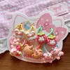 Nuevos Lazos para el Cabello de Niñas con Personajes de Dibujos Animados Rosas, Crema de Primavera para Niños, Diademas de Animalitos Pequeños que No Dañan el Cabello, Paquete de Pinzas