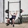 Yulong Barra Paralela Única para Barra Fixa Suporte de Cama para Levantamento de Peso Banco Multifuncional para Agachamento e Supino Rack Equipamento de Fitness Integrado