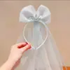 Diadema Corona de Niña Vaso Largo Lazo para el Cabello Diadema Princesa de Hielo Aisha Sello para el Cabello Accesorios para el Cabello de Niña Estilo Coreano
