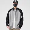 Suéter cárdigan para hombre 2026 Primavera/Otoño Marca de tendencia Cuello alto Bloque de color Tejido Chaqueta Ropa de punto casual Ropa de invierno