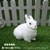Decoração de adereços de coelho de simulação boneca de coelhinho branco decoração de mesa presente coelho pelo de coelho modelo de coelho branco grande presente