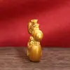 Nuevo Oro Arena Cepillo Grande Trayendo Riqueza Wenchang Pluma Adorno Dragón Enrollado Pluma Cepillo Hogar Oficina Adorno Decorativo Colección