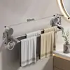 Prateleira de Toalha com Ventosa para Banheiro, Sem Furos, Montada na Parede, Suporte de Armazenamento, Barra Única para Toalha de Banho, Suporte de Pendurar para Armazenamento no Banheiro