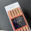 Caixa blister 10 pares de hashis de bambu doméstico sem nó cor natural hashis de bambu barraca de rua rio lago hashis de bambu carbonizado atacado