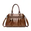 Bolso de mano para mujer 2026 estilo nuevo, bolso tote plisado de moda para mujeres de mediana edad y mayores, bolso de hombro, bolso cruzado, gran capacidad