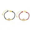 Pulsera Labubu Linda de Oro de Arena Vietnamita de Larga Duración Accesorios de Dibujos Animados Pulsera Tejida a Mano Ajustable para Mujeres