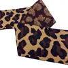 [Suministro directo de fábrica] top de cintura para mujer con estampado de leopardo amarillo terroso banda elástica tejido jacquard de color banda elástica para cintura de pantalón cabeza de falda goma