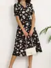 Amazon Comercio Transfronterizo Europeo y Americano Temperamento Sencillo Casual Estampado Encaje Zapatos con Cordones Vestido