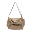 Bolso Cruzado Casual de Gran Capacidad para Mujer 2024 Nuevo Estilo Perezoso Coreano Bolso Tote de Nicho Bolso de Hombro Versátil con Cordón