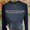 Otoño e Invierno nuevo forro polar grueso terciopelo zorro plateado 400g cálida camiseta interior para mujer top ajustado cuello alto