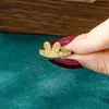 Popular Anillo de Oro Arena Vietnamita Simple Orejas de Conejo de Circonita Anillo para Dedo Índice para Mujeres Transfronterizo Joyería de Alta Gama Suministro de Yiwu