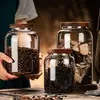 Frasco de cáscara de mandarina, frasco de almacenamiento de vidrio de borosilicato alto a prueba de humedad para hojas de té y gelatina de pescado, frasco de almacenamiento sellado de vidrio de grado alimenticio de gran capacidad