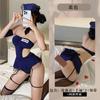 Fan Lei Feitian mujer policía sexy capitana secretaria azafata pecho pequeño uniforme ancla juego de roles mujer policía COS921
