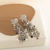 Pendientes Exagerados de Moda de Gama Alta con Temperamento, Estrella de Diamante, Borla, Exquisitos, Estilo Japonés y Coreano, Pinza para Oreja de Placa de Incienso para Mosquitos para Mujer