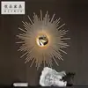 Decoração de parede de metal estilo europeu hotel óculos de sol dourados criativa sala de estar parede de fundo decoração ferro tridimensional pendurado na parede