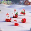 Figuritas de resina navideñas, adornos decorativos, muñecas, pequeños regalos para estudiantes, manualidades: Papá Noel y muñeco de nieve gorditos y delgados