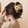 Pinza de Flor Rellena para Mujer Pinza de Tiburón de Invierno Pinza para el Cabello Nuevo 2025 Pinza para el Cabello de Gama Alta Accesorios para el Cabello en la Parte Posterior de la Cabeza