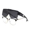 Nueva Tendencia Gafas de Sol Deportivas para Hombre y Mujer Ciclismo Pieza Única Tapa de Almeja Set Espejo Transfronterizo Europeo y Americano Exterior Grande